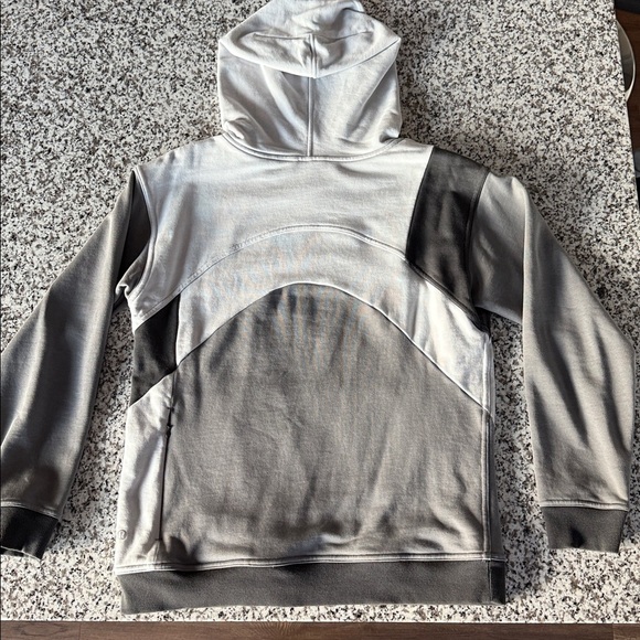 Lululemon All Yours Gray & Black Colourblock 100% Cotton Terry Hoodie w/Pockets - Picture 4 of 13
